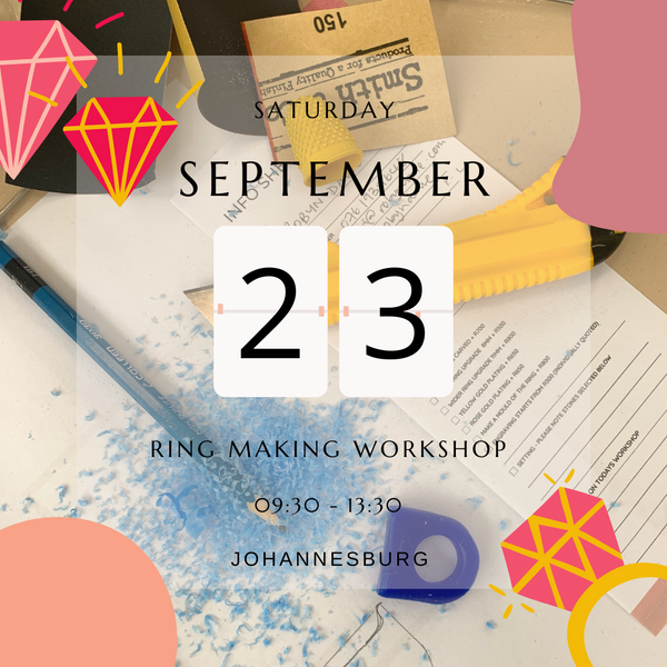 Ring Making Workshop | JHB : Saturday 23 September 2023 - 9:30am - 1:30pm at Fynn Studio, Parktown North