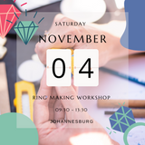 Ring Making Workshop | JHB : Saturday 4 November 2023 - 9:30am - 1:30pm at Fynn Studio, Parktown North