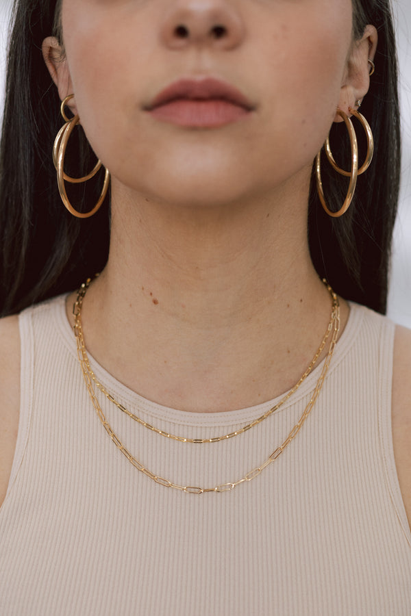 Paperclip chain necklace