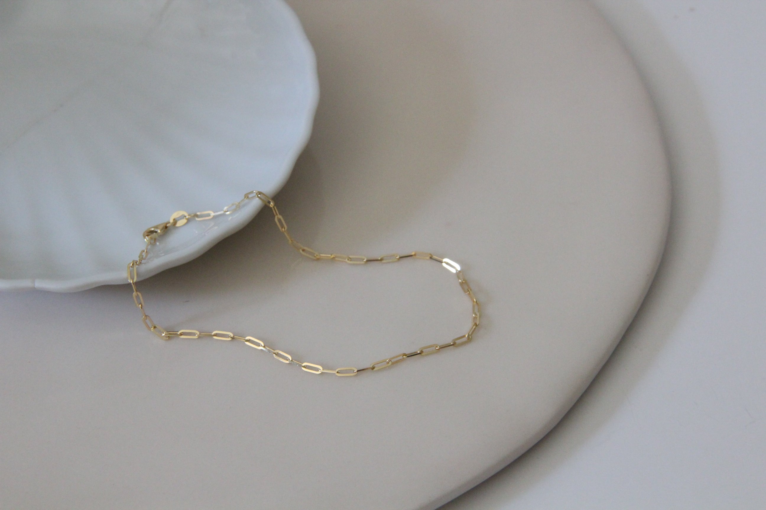 Thin Paperclip chain bracelet